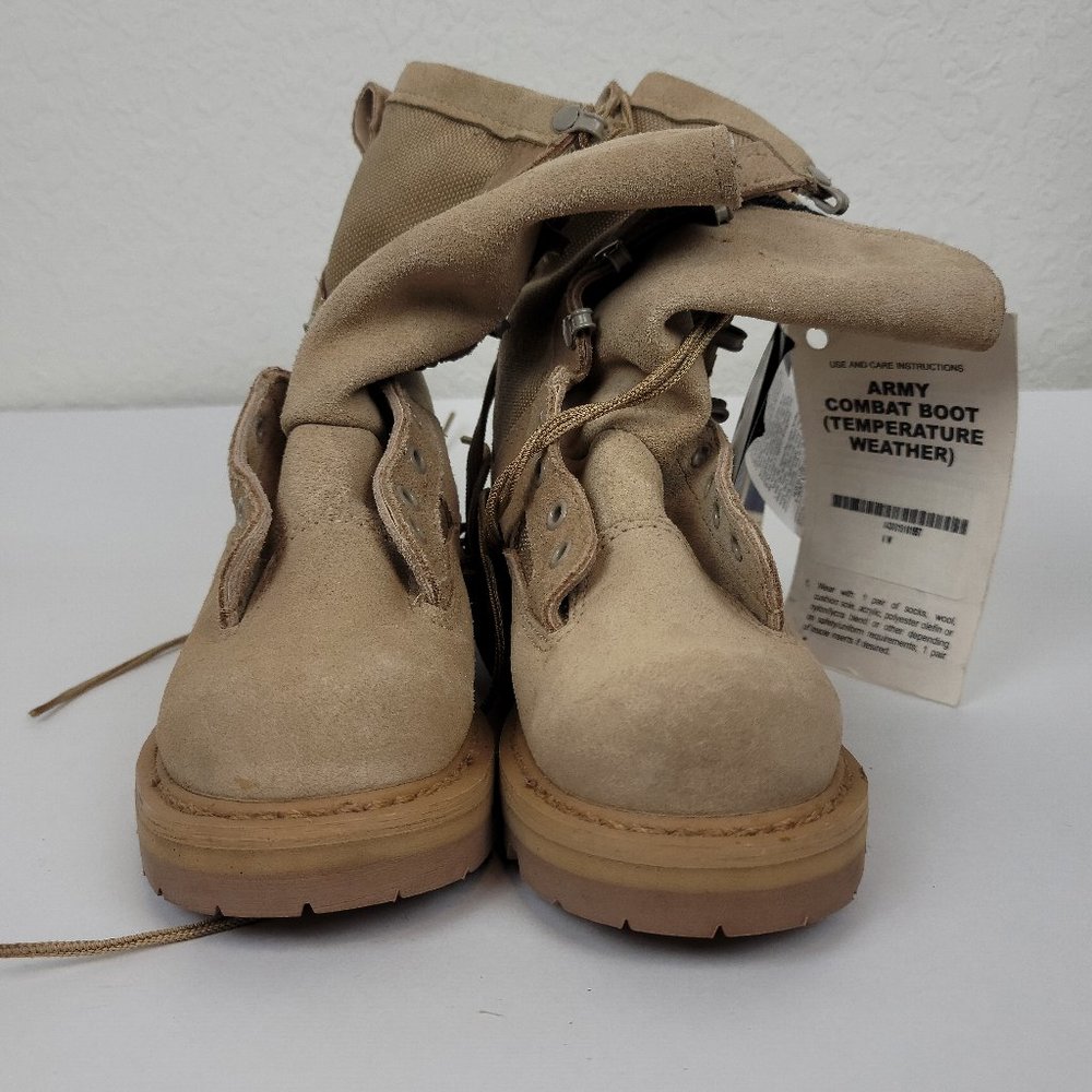 Rocky Army Combat Boots Tan Vibram Sole Goretex Size 4W